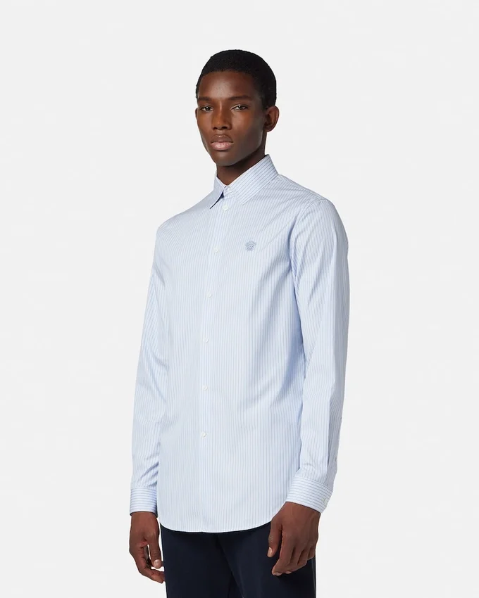 Striped Cotton-Poplin Slim Shirt Striped Cotton-Poplin Slim Shirt
