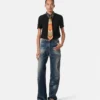 Studded Envers-Satin Top Studded Envers-Satin Top