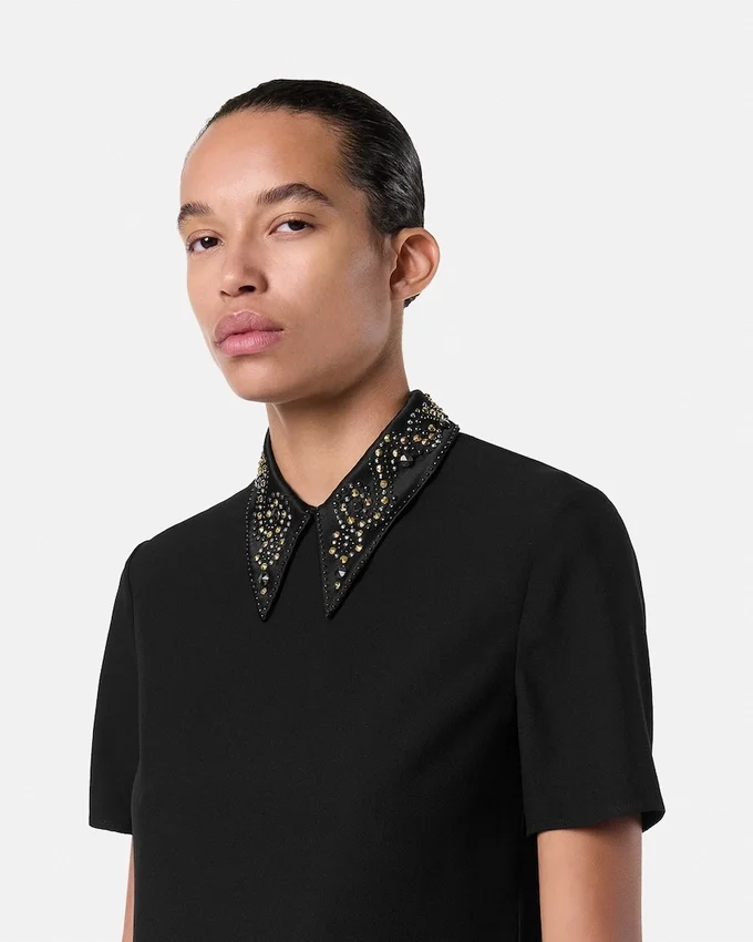 Studded Envers-Satin Top Studded Envers-Satin Top