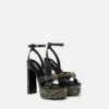 Studded Gianni Ribbon Sandals 140 mm Studded Gianni Ribbon Sandals 140 mm