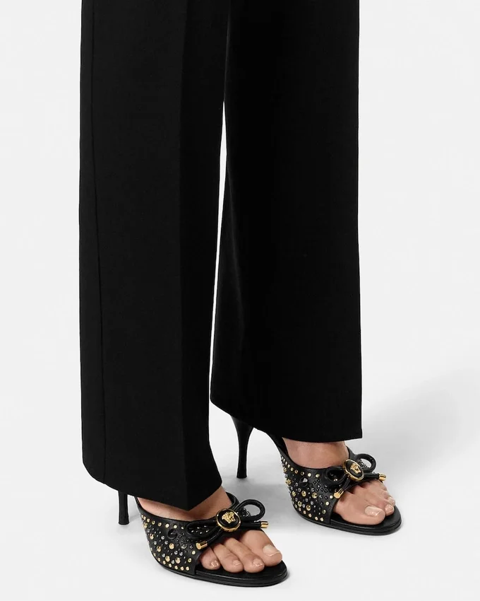 Studded Opera Bow Mules 85 mm Studded Opera Bow Mules 85 mm