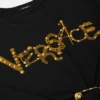 Studded Safety Pin Crop T-Shirt Studded Safety Pin Crop T-Shirt