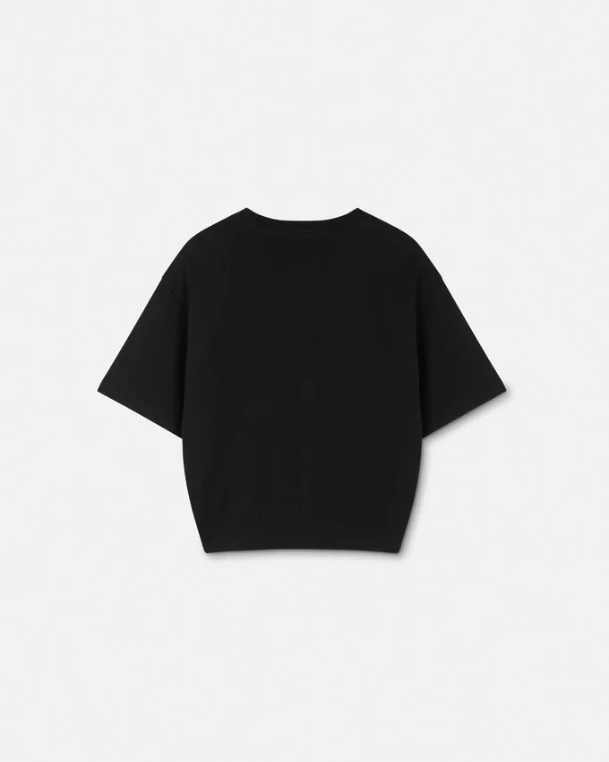 Studded Safety Pin Crop T-Shirt Studded Safety Pin Crop T-Shirt