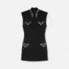 Studded Wool Fitted Mini Dress Studded Wool Fitted Mini Dress