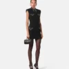 Studded Wool Fitted Mini Dress Studded Wool Fitted Mini Dress