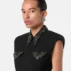 Studded Wool Fitted Mini Dress Studded Wool Fitted Mini Dress