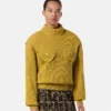 Studded Wool Knit Boxy Sweater Studded Wool Knit Boxy Sweater