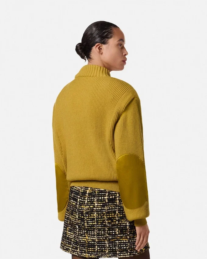 Studded Wool Knit Boxy Sweater Studded Wool Knit Boxy Sweater