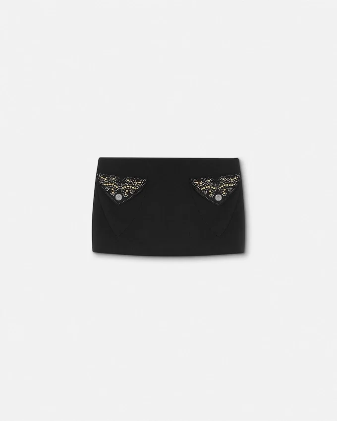 Studded Wool Mini Skirt Studded Wool Mini Skirt