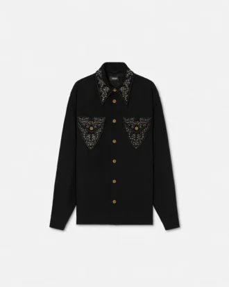 Studded Wool Overshirt