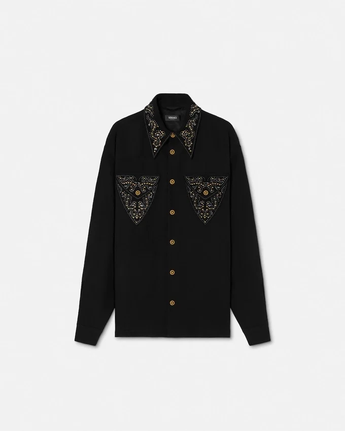Studded Wool Overshirt Studded Wool Overshirt