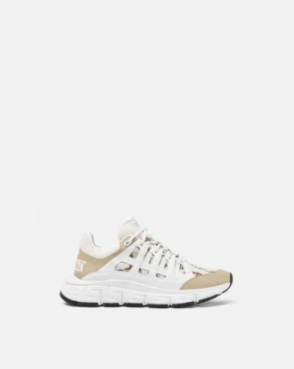 Trigreca Jacquard Leather Sneakers