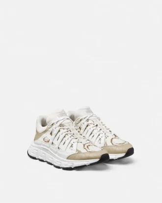 Trigreca Jacquard Leather Sneakers