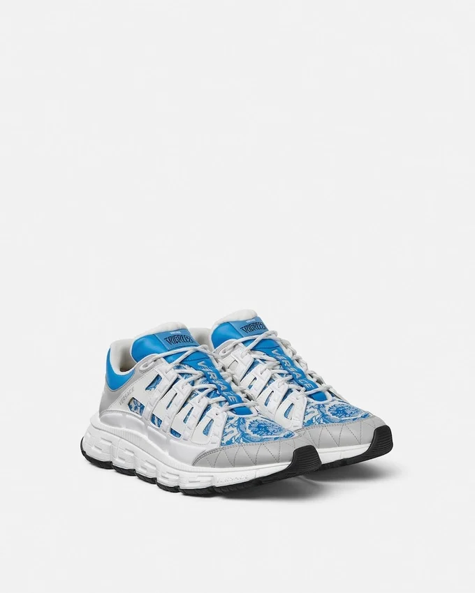 Trigreca Jacquard Leather Sneakers Trigreca Jacquard Leather Sneakers