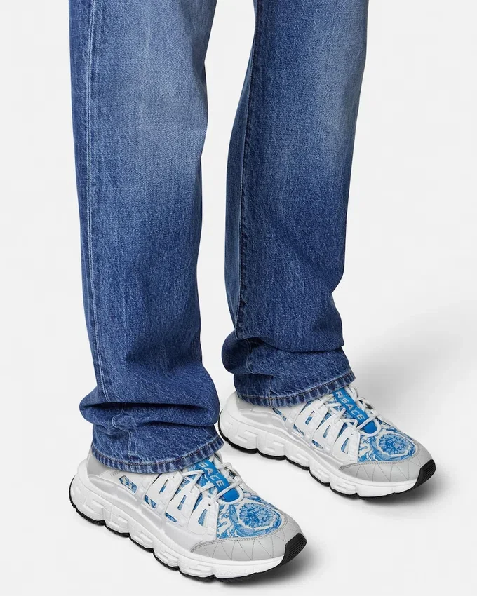 Trigreca Jacquard Leather Sneakers Trigreca Jacquard Leather Sneakers