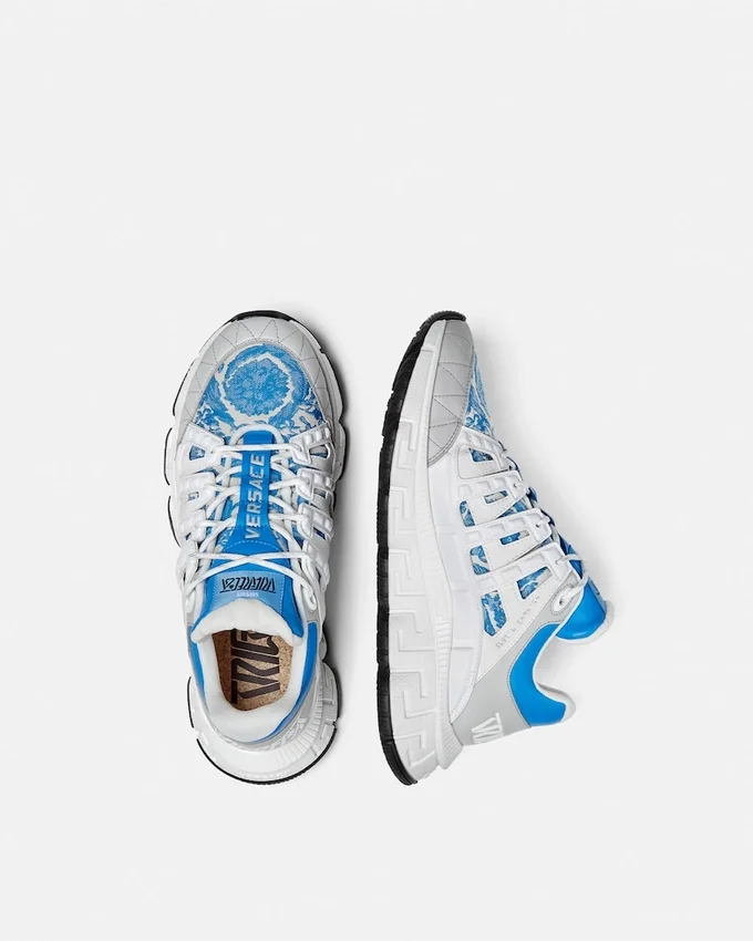Trigreca Jacquard Leather Sneakers Trigreca Jacquard Leather Sneakers