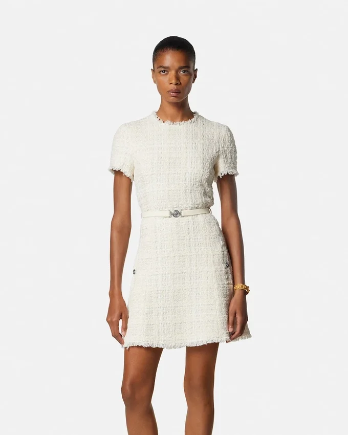Tweed Cotton Mini Dress Tweed Cotton Mini Dress