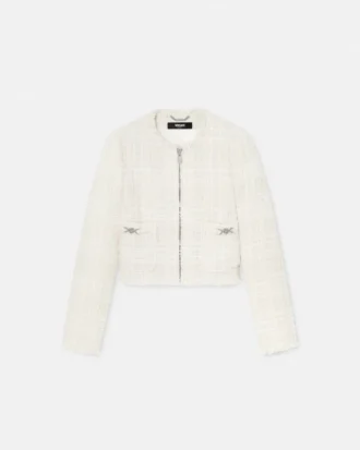 Tweed Cotton Zipped Jacket