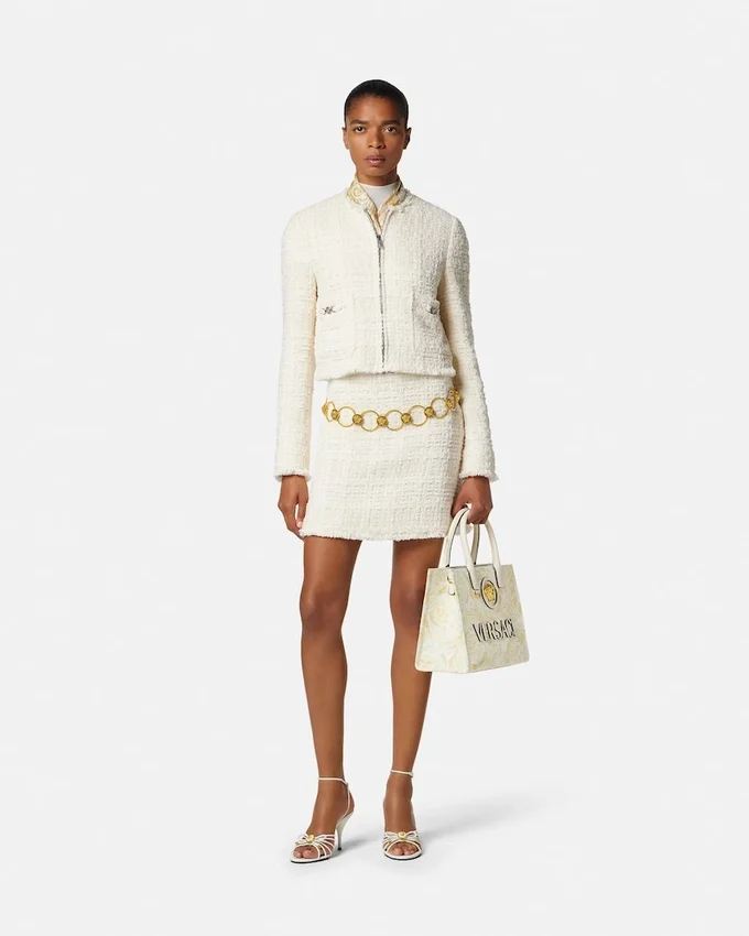 Tweed Cotton Zipped Jacket Tweed Cotton Zipped Jacket