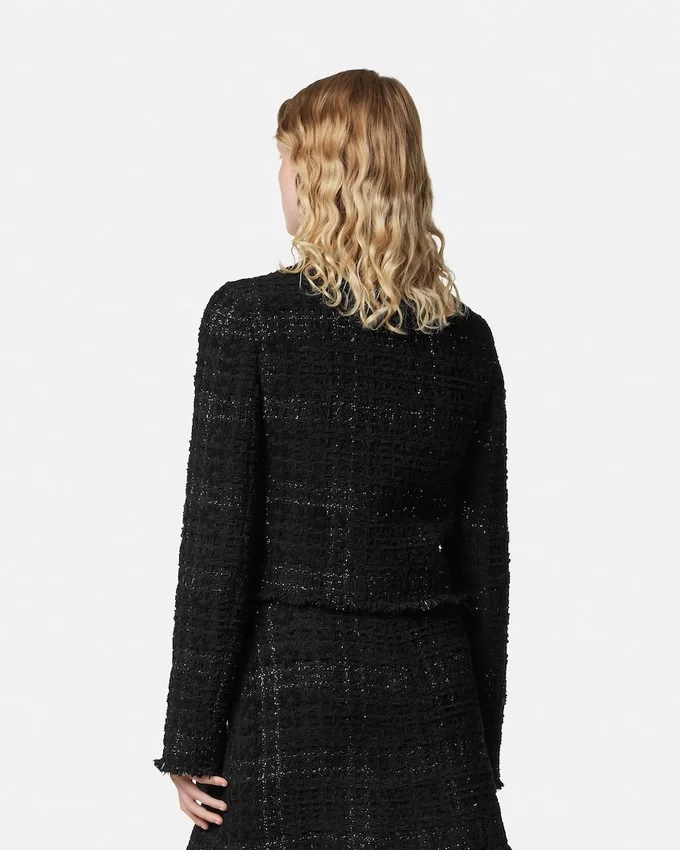 Tweed Cotton Zipped Jacket Tweed Cotton Zipped Jacket