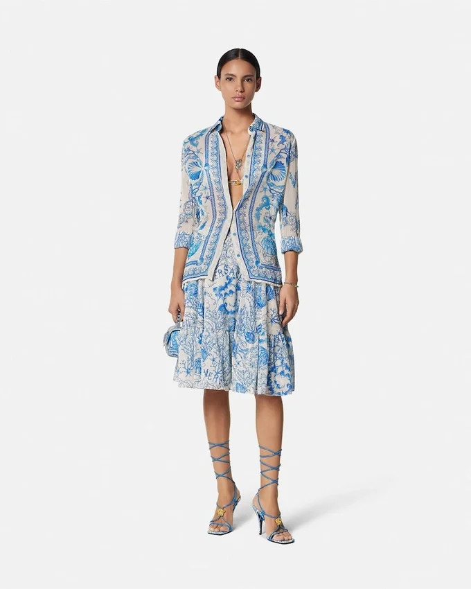 Underwater Barocco Crépe Fitted Shirt Underwater Barocco Crépe Fitted Shirt