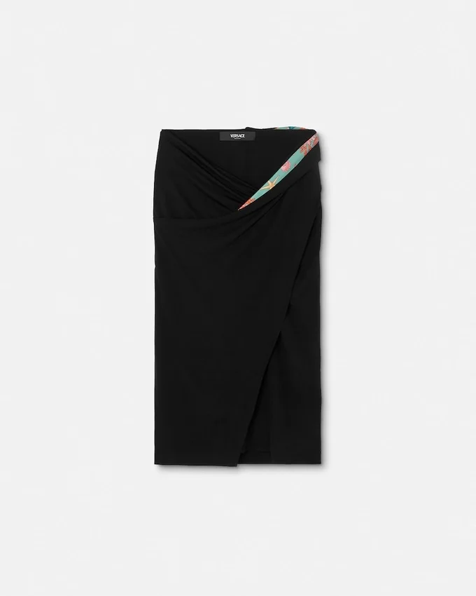 Underwater Barocco Draped Midi Skirt Underwater Barocco Draped Midi Skirt