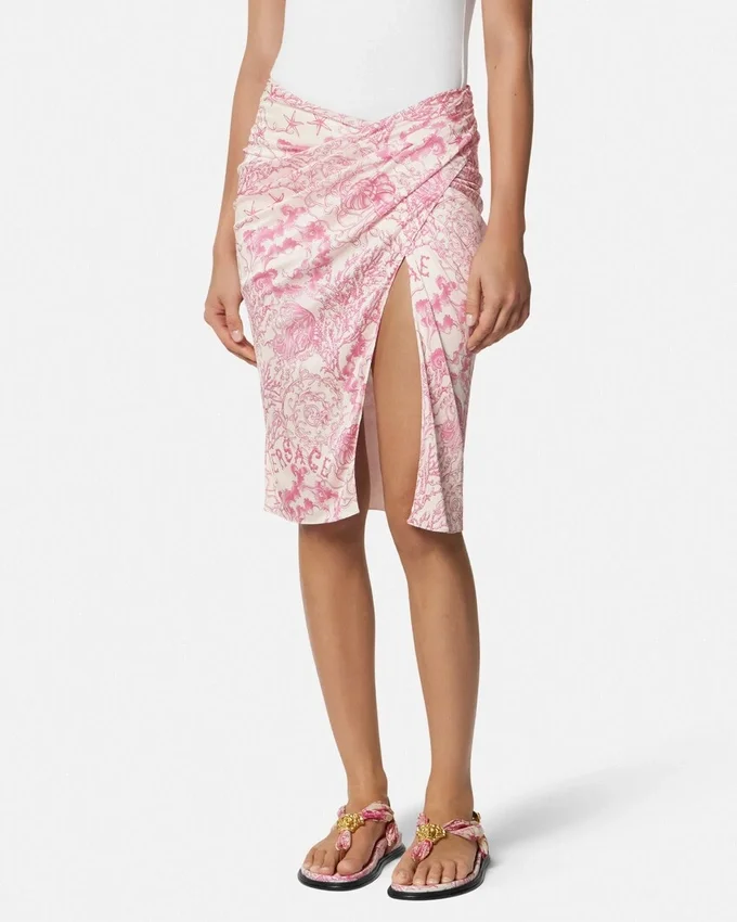 Underwater Barocco Draped Midi Skirt Underwater Barocco Draped Midi Skirt