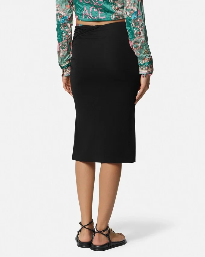 Underwater Barocco Draped Midi Skirt Underwater Barocco Draped Midi Skirt
