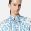 Underwater Barocco Flared Mini Shirt Dress Underwater Barocco Flared Mini Shirt Dress