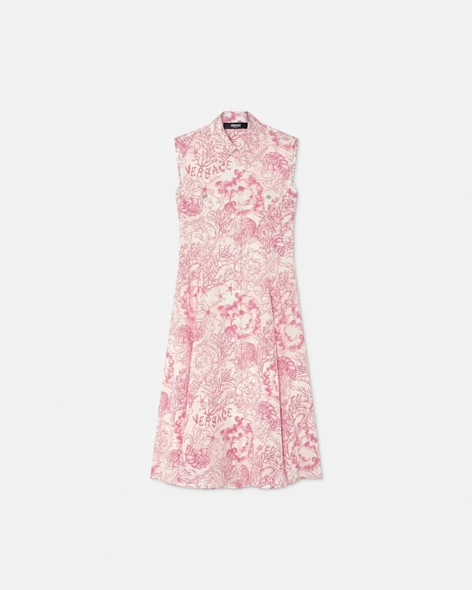 Underwater Barocco Flowy Midi Shirt Dress Underwater Barocco Flowy Midi Shirt Dress