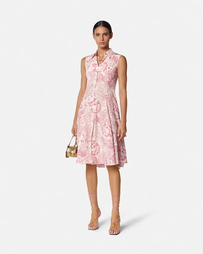 Underwater Barocco Flowy Midi Shirt Dress Underwater Barocco Flowy Midi Shirt Dress