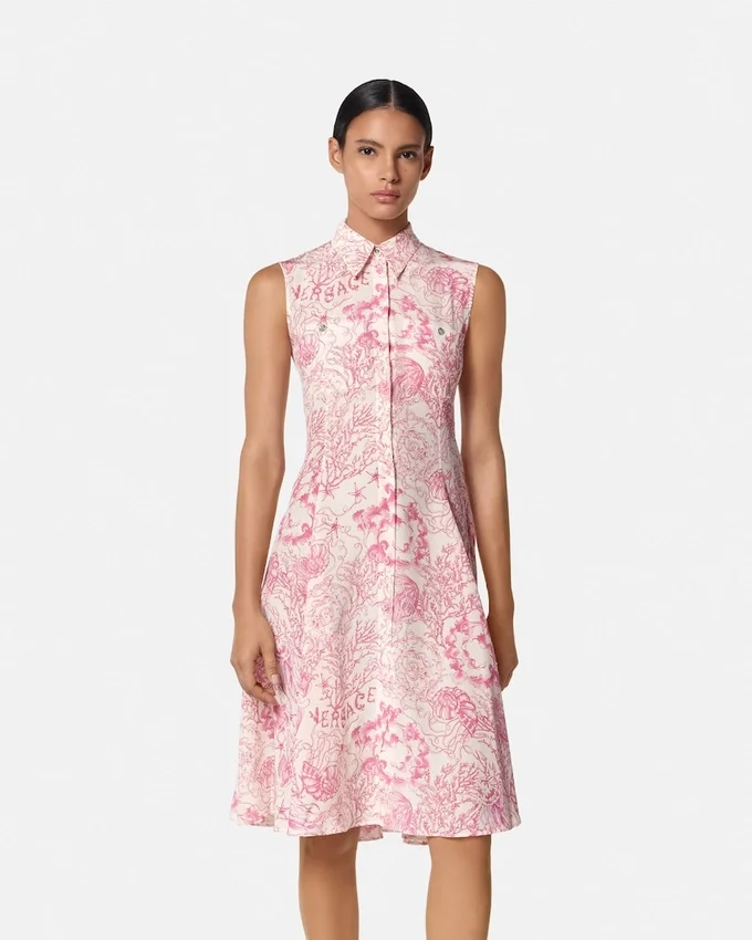 Underwater Barocco Flowy Midi Shirt Dress Underwater Barocco Flowy Midi Shirt Dress