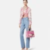 Underwater Barocco Knotted Crop Silk Shirt Underwater Barocco Knotted Crop Silk Shirt