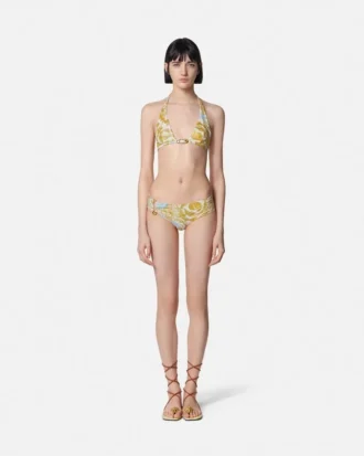 Underwater Barocco Metallic Bikini Top