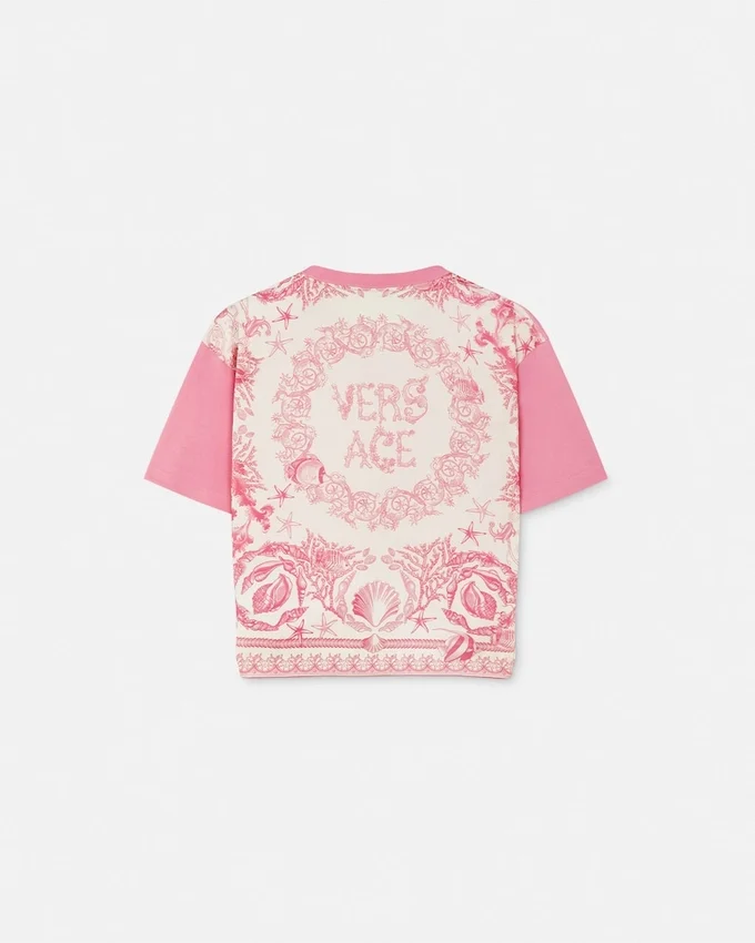 Underwater Barocco Safety Pin Crop T-Shirt Underwater Barocco Safety Pin Crop T-Shirt