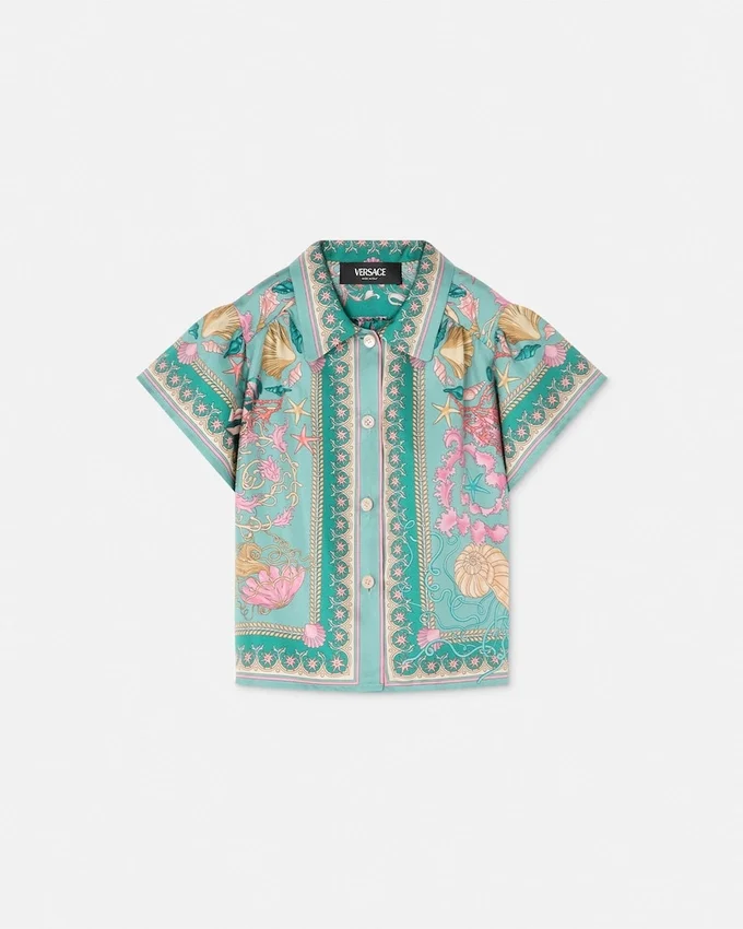 Underwater Barocco Silk Kids Shirt Underwater Barocco Silk Kids Shirt