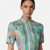 Underwater Barocco Silk Mini Shirt Dress Underwater Barocco Silk Mini Shirt Dress