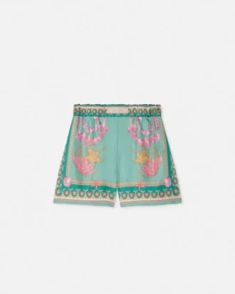 Underwater Barocco Silk Shorts