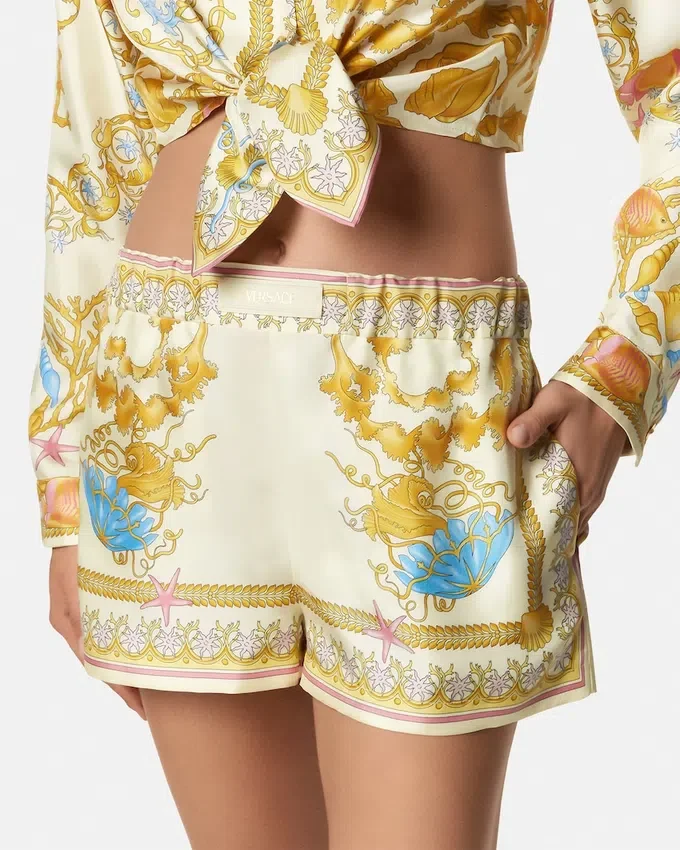 Underwater Barocco Silk Shorts Underwater Barocco Silk Shorts