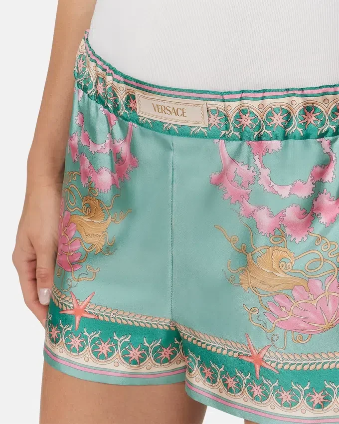 Underwater Barocco Silk Shorts Underwater Barocco Silk Shorts