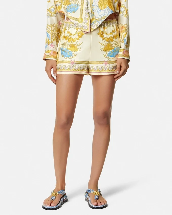 Underwater Barocco Silk Shorts Underwater Barocco Silk Shorts