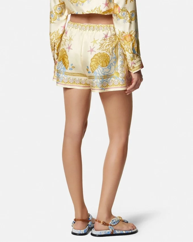 Underwater Barocco Silk Shorts Underwater Barocco Silk Shorts