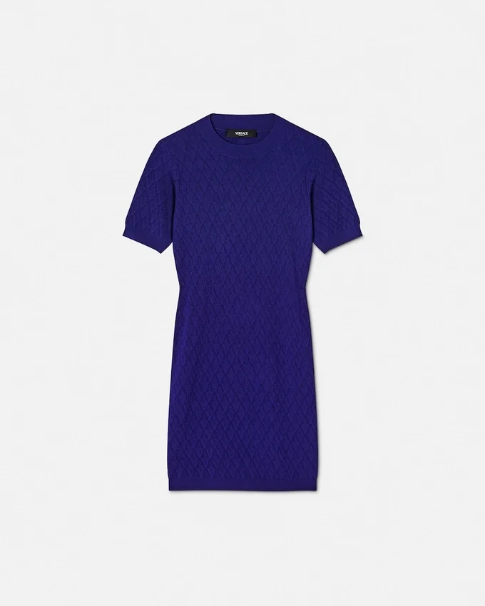 V Allover Jacquard Knit Midi Dress V Allover Jacquard Knit Midi Dress