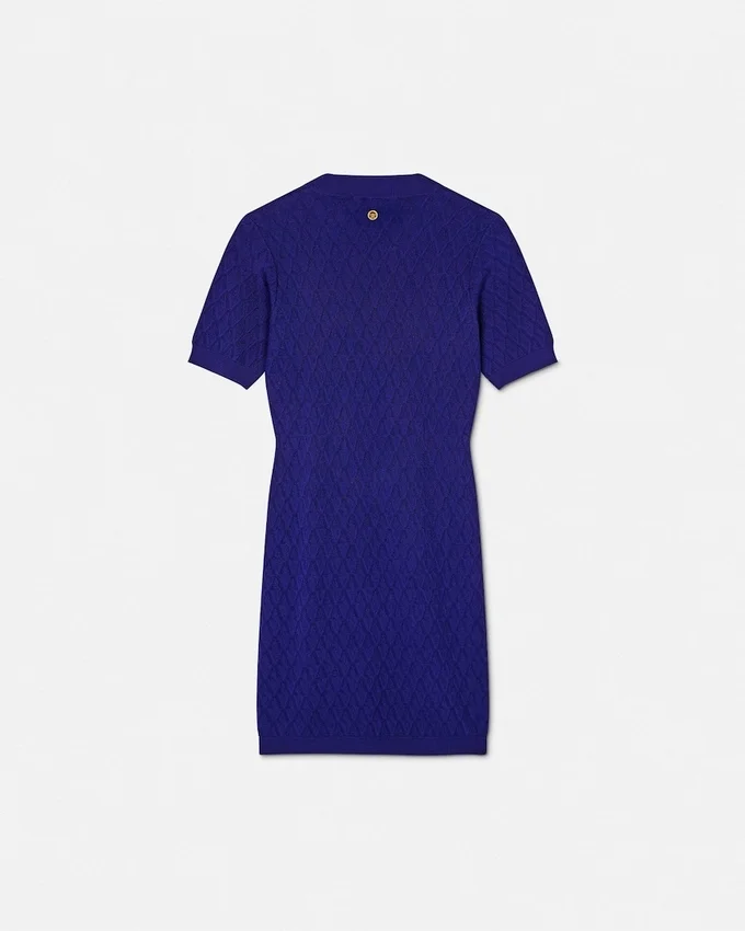 V Allover Jacquard Knit Midi Dress V Allover Jacquard Knit Midi Dress