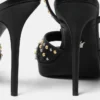 V Embellished Leather Sandals 120 mm V Embellished Leather Sandals 120 mm