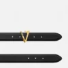 V Leather Belt 3 cm V Leather Belt 3 cm