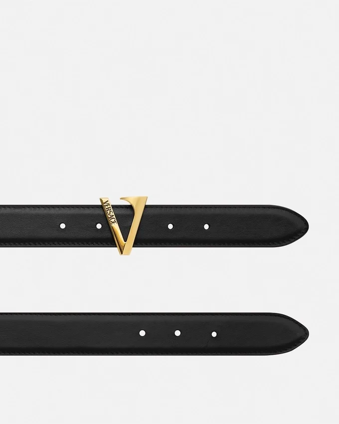 V Leather Belt 3 cm V Leather Belt 3 cm