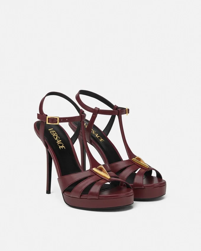 V Leather Sandals 120 mm V Leather Sandals 120 mm