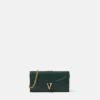 V Leather Wallet On Chain V Leather Wallet On Chain