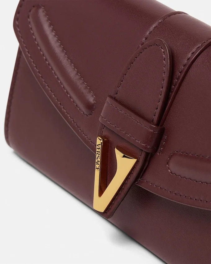 V Leather Wallet On Chain V Leather Wallet On Chain